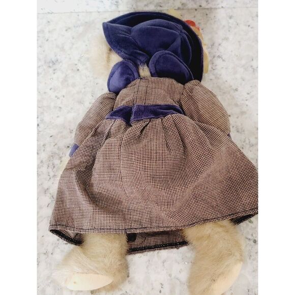 Jerry Elsner Velvet Treasures Mrs. Daley Stuffed Bear Vintage‎ Has Tag Has Spot. - Picture 8 of 13